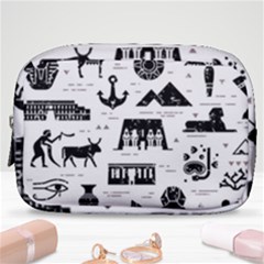 Dark-seamless-pattern-symbols-landmarks-signs-egypt --- Make Up Pouch (small) by Salman4z