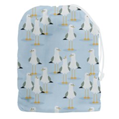 Cute-seagulls-seamless-pattern-light-blue-background Drawstring Pouch (3xl) by Salman4z