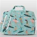 Beach-surfing-surfers-with-surfboards-surfer-rides-wave-summer-outdoors-surfboards-seamless-pattern- MacBook Pro 16  Shoulder Laptop Bag View3