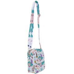 Set-cute-mermaid-seaweeds-marine-inhabitants Shoulder Strap Belt Bag by Salman4z