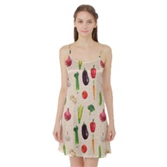 Vegetables Satin Night Slip by SychEva