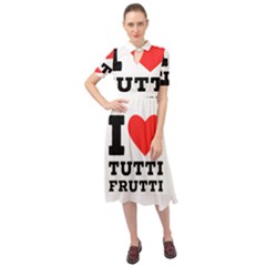 I Love Tutti Frutti Keyhole Neckline Chiffon Dress by ilovewhateva