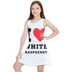 I Love White Raspberry Kids  Lightweight Sleeveless Dress by ilovewhateva