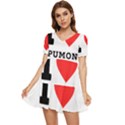 I love spumoni Tiered Short Sleeve Babydoll Dress View1