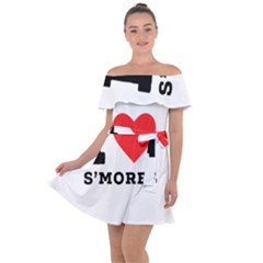 I Love S’mores  Off Shoulder Velour Dress by ilovewhateva