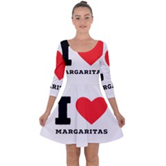 I Love Margaritas Quarter Sleeve Skater Dress by ilovewhateva