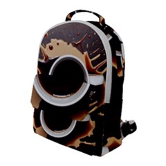 Coffee Cafe Espresso Drink Beverage Flap Pocket Backpack (large) by Ravend