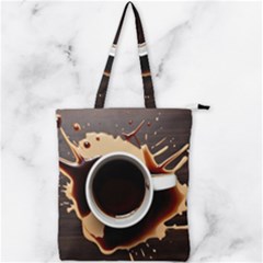 Coffee Cafe Espresso Drink Beverage Double Zip Up Tote Bag by Ravend