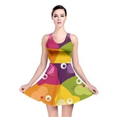 Colorful Cats Reversible Skater Dress by Sparkle