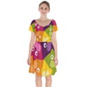 Colorful Cats Short Sleeve Bardot Dress View1