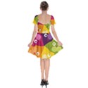 Colorful Cats Short Sleeve Bardot Dress View2