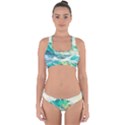 Waves Ocean Sea Tsunami Nautical Painting Cross Back Hipster Bikini Set View1