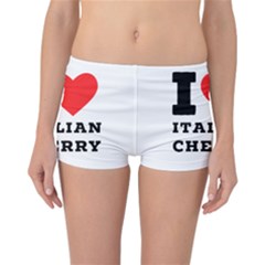 I Love Italian Cherry Reversible Boyleg Bikini Bottoms by ilovewhateva