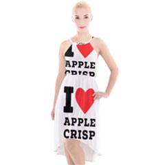 I Love Apple Crisp High-low Halter Chiffon Dress  by ilovewhateva