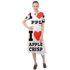 I Love Apple Crisp Keyhole Neckline Chiffon Dress by ilovewhateva