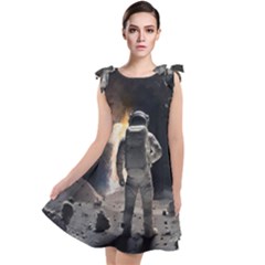 Astronaut Space Walk Tie Up Tunic Dress by danenraven