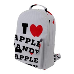 I Love Apple Candy Flap Pocket Backpack (large) by ilovewhateva