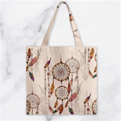 Coloured-dreamcatcher-background Zipper Grocery Tote Bag by Salman4z