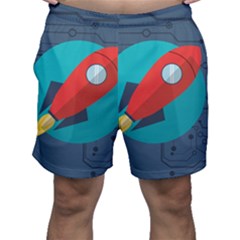 Rocket-with-science-related-icons-image Men s Shorts by Salman4z