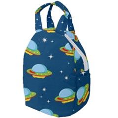 Seamless-pattern-ufo-with-star-space-galaxy-background Travel Backpack by Salman4z