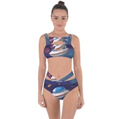 Ufo-alien-spaceship-galaxy Bandaged Up Bikini Set  by Salman4z