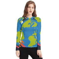 Spaceship-design Women s Long Sleeve Rash Guard by Salman4z