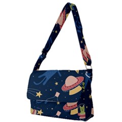 Seamless-pattern-with-funny-aliens-cat-galaxy Full Print Messenger Bag (s) by Salman4z