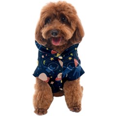 Seamless-pattern-with-funny-aliens-cat-galaxy Dog Coat by Salman4z