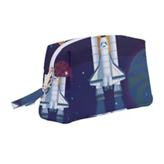Spaceship-milkyway-galaxy Wristlet Pouch Bag (medium) by Salman4z
