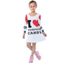 I love pumpkin candy Kids  Long Sleeve Velvet Dress View1