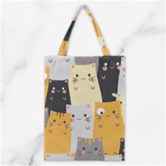 Seamless-pattern-cute-cat-cartoons Classic Tote Bag by Salman4z