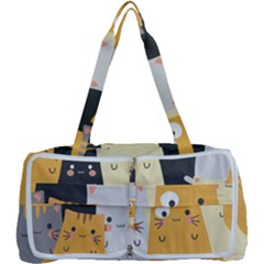 Seamless-pattern-cute-cat-cartoons Multi Function Bag by Salman4z