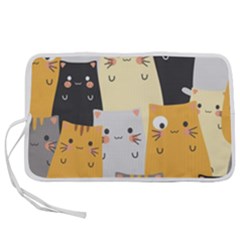 Seamless-pattern-cute-cat-cartoons Pen Storage Case (s) by Salman4z