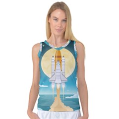 Space-exploration-illustration Women s Basketball Tank Top by Salman4z