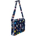 Big-set-cute-astronauts-space-planets-stars-aliens-rockets-ufo-constellations-satellite-moon-rover-v Cross Body Office Bag View2