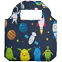 Big-set-cute-astronauts-space-planets-stars-aliens-rockets-ufo-constellations-satellite-moon-rover-v Foldable Grocery Recycle Bag View2