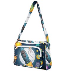 Spaceship-astronaut-space Front Pocket Crossbody Bag by Salman4z