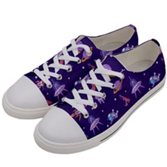 Space-seamless-pattern Women s Low Top Canvas Sneakers by Salman4z