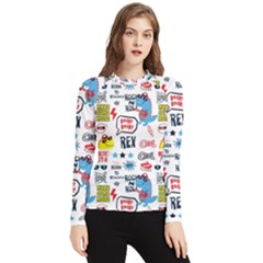 Monster-cool-seamless-pattern Women s Long Sleeve Rash Guard by Salman4z