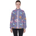 Outer-space-seamless-background Women s High Neck Windbreaker View1