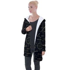 Abstract-math Pattern Longline Hooded Cardigan by Salman4z