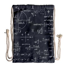 Mathematical-seamless-pattern-with-geometric-shapes-formulas Drawstring Bag (large) by Salman4z