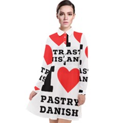 I Love Pastry Danish Long Sleeve Chiffon Shirt Dress by ilovewhateva