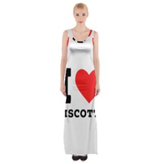 I Love Biscotti Thigh Split Maxi Dress by ilovewhateva