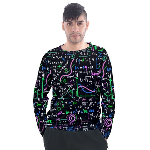 Math-linear-mathematics-education-circle-background Men s Long Sleeve Raglan Tee by Salman4z