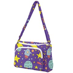 Card-with-lovely-planets Front Pocket Crossbody Bag by Salman4z