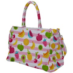 Tropical-fruits-berries-seamless-pattern Duffel Travel Bag by Salman4z