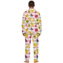 Tropical-fruits-berries-seamless-pattern Men s Long Sleeve Velvet Pocket Pajamas Set View4