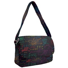 Mathematical-colorful-formulas-drawn-by-hand-black-chalkboard Courier Bag by Salman4z