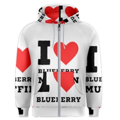 I Love Blueberry Muffin Men s Zipper Hoodie by ilovewhateva